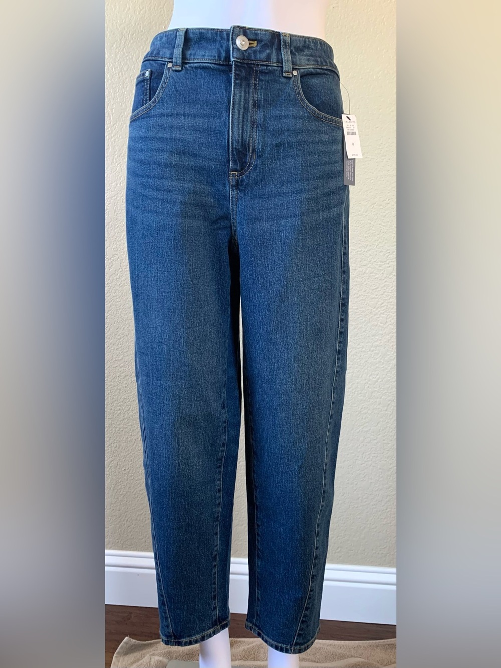 Talbots Relaxed Barrel Jean Denim Ankle Length High‎ Waist Women’s 8 New
